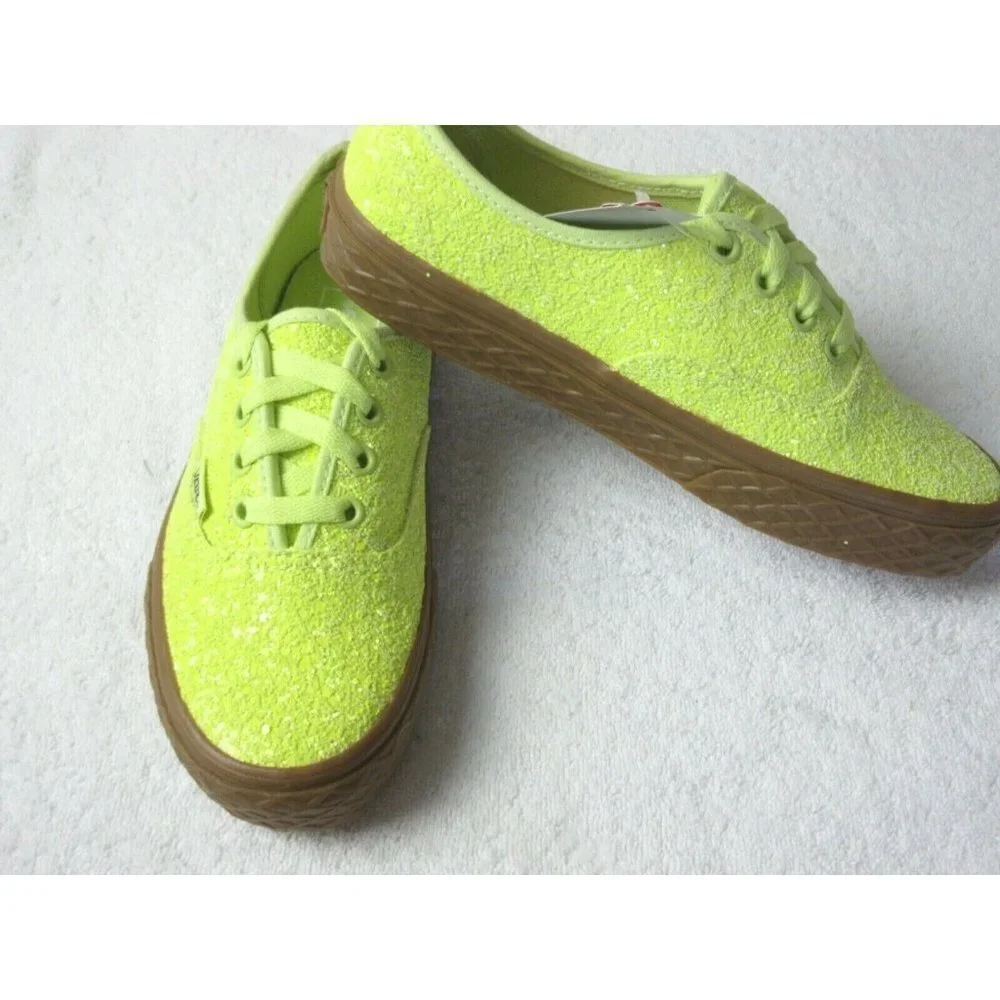 COPY - Vans Women's Authentic Ice Cream Cone Glitter Yellow Gum Shoes Size 6 NI…